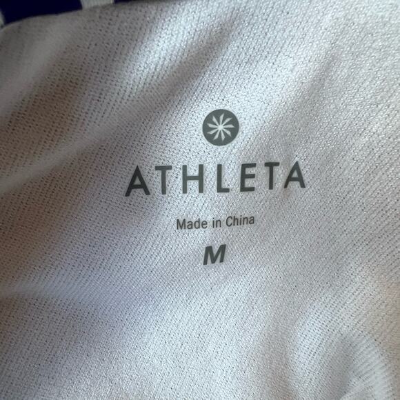 Athleta Vibrant Blue & White Amalfi Ikat Print One Piece Swimsuit - Medium - Picture 11 of 13